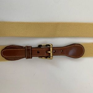 Vintage Dooney & Bourke yellow wool and leather belt